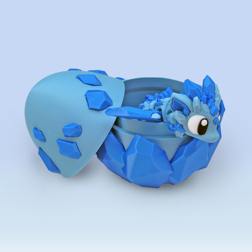 Blue Crystal Baby Dragon Egg