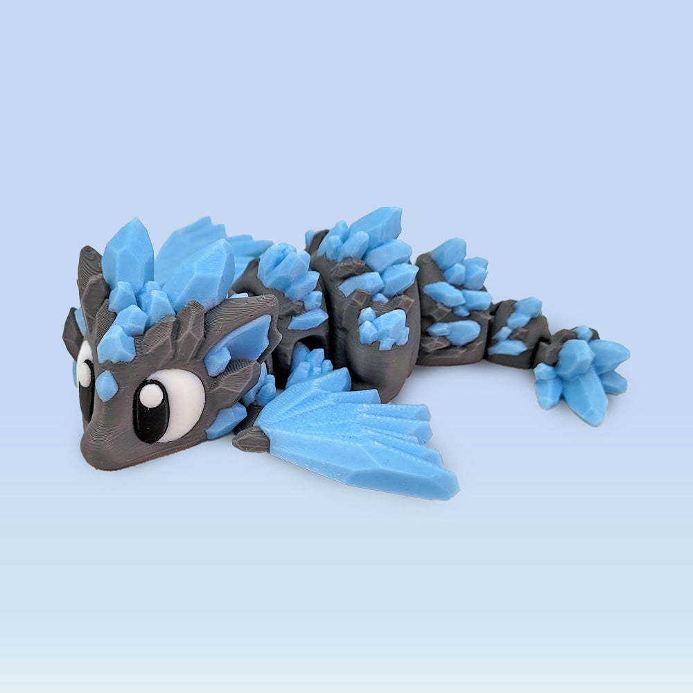 Blue Glow in the Dark Crystal Baby Dragon