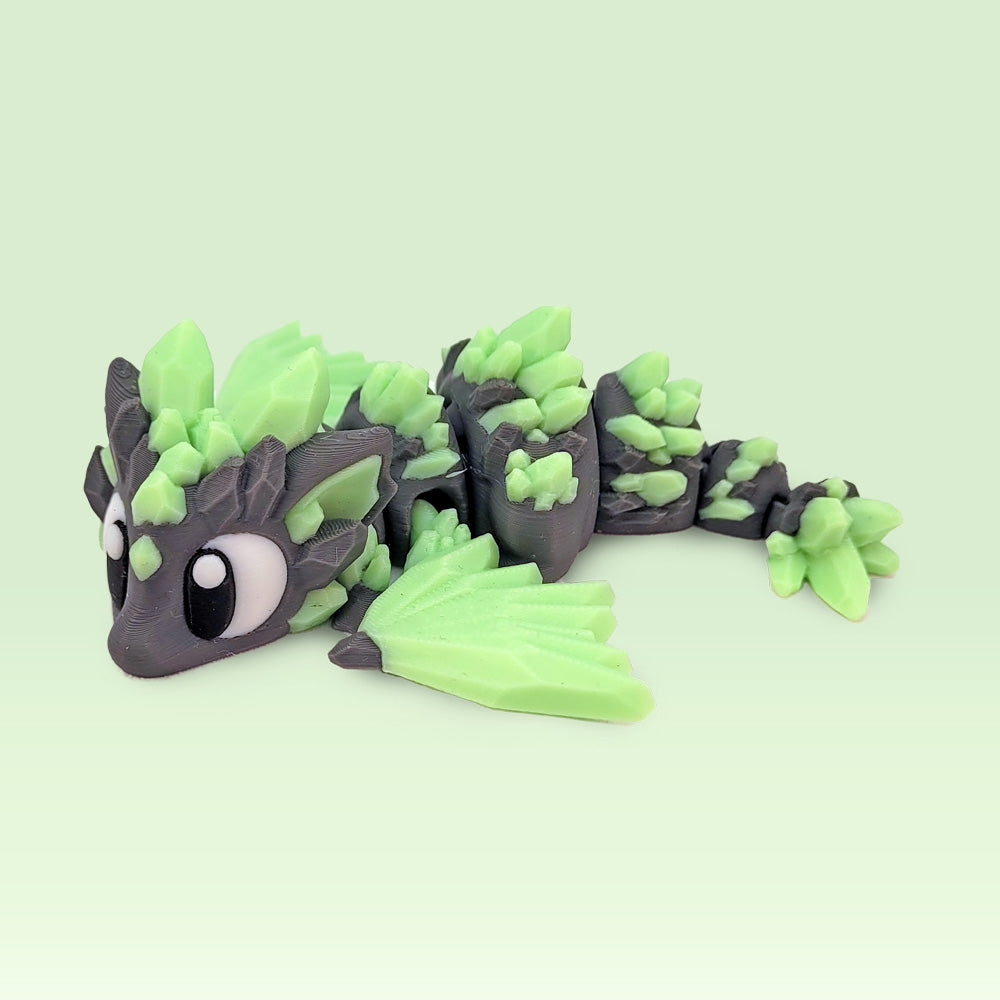Green Glow in the Dark Crystal Baby Dragon