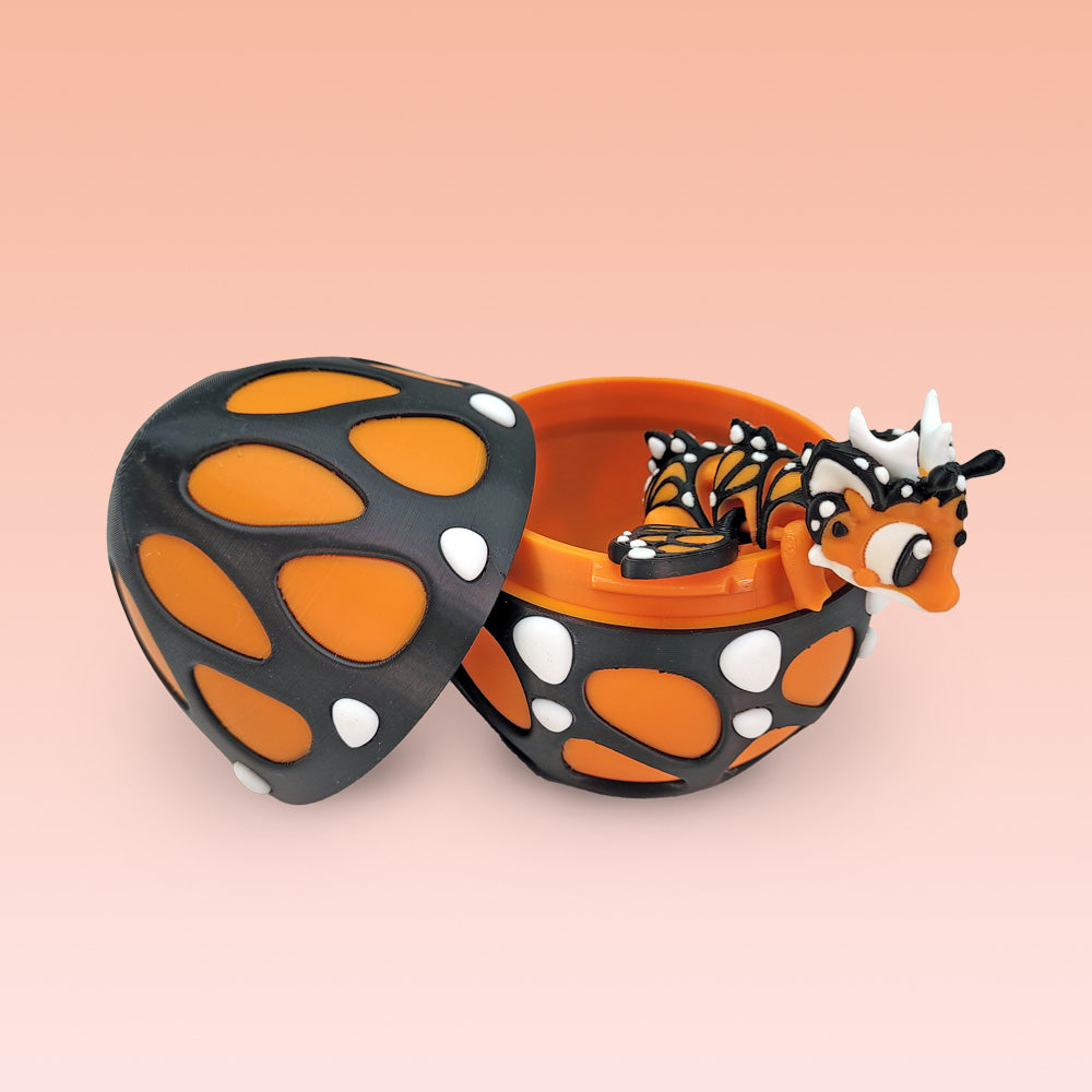 Orange Butterfly Baby Dragon Egg
