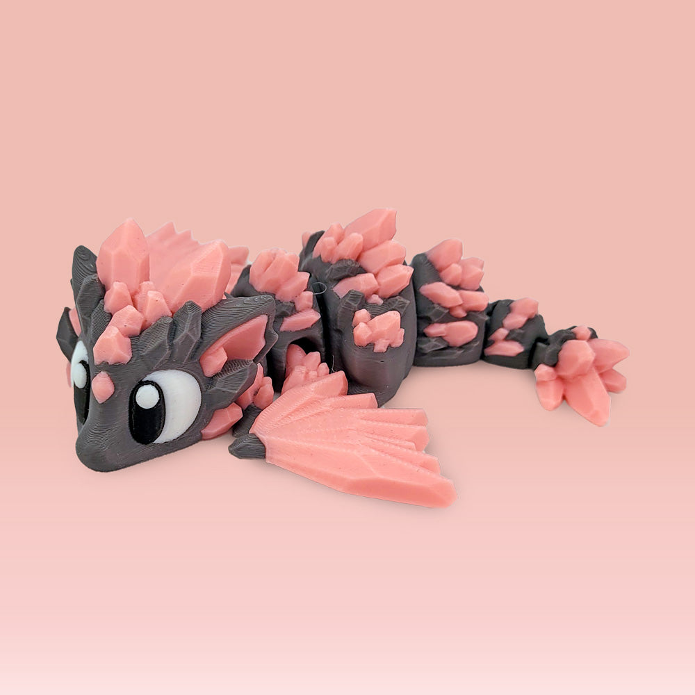 Pink Glow in the Dark Crystal Baby Dragon